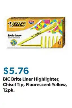 Sam's Club BIC Brite Liner Highlighter, Chisel Tip, Fluorescent Yellow, 12pk offer