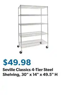 Sam's Club Seville Classics 4-Tier Steel Shelving, 30 x 14 x 49.5 H offer
