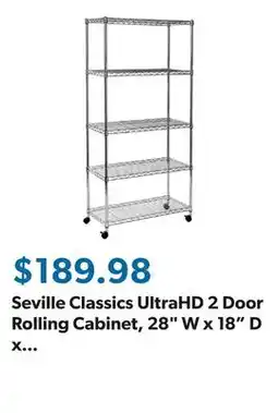 Sam's Club Seville Classics UltraHD 2 Door Rolling Cabinet, 28 W x 18 D x 34.5 H offer