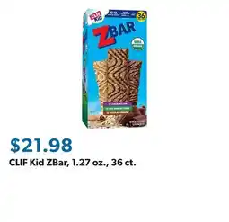 Sam's Club CLIF Kid ZBar, 1.27 oz., 36 ct offer