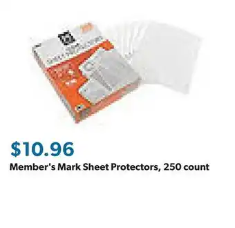 Sam's Club Member's Mark Sheet Protectors, 250 count offer