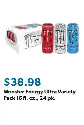 Sam's Club Monster Energy Ultra Variety Pack 16 fl. oz., 24 pk offer