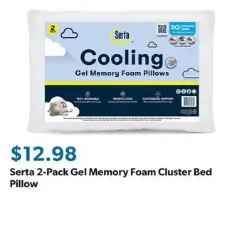 Sam's Club Serta 2-Pack Gel Memory Foam Cluster Bed Pillow offer
