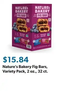 Sam's Club Nature's Bakery Fig Bars, Variety Pack, 2 oz., 32 ct offer