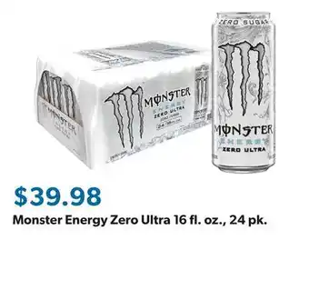 Sam's Club Monster Energy Zero Ultra 16 fl. oz., 24 pk offer