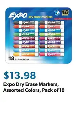 Sam's Club Expo Dry Erase Markers, Assorted Colors, Pack of 18 offer