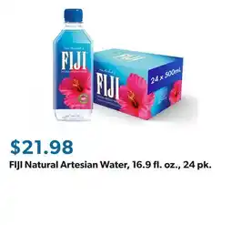 Sam's Club FIJI Natural Artesian Water, 16.9 fl. oz., 24 pk offer