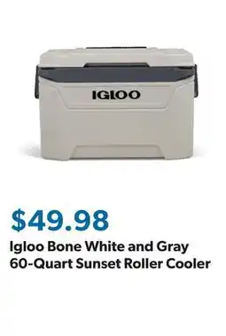 Sam's Club Igloo Bone White and Gray 60-Quart Sunset Roller Cooler offer