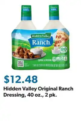 Sam's Club Hidden Valley Original Ranch Dressing, 40 oz., 2 pk offer