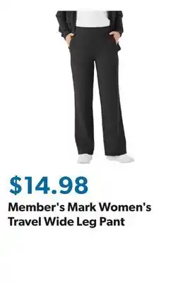 Sam's Club Member's Mark Women's Travel Wide Leg Pant offer