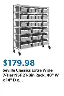 Sam's Club Seville Classics Extra Wide 7-Tier NSF 21-Bin Rack, 48 W x 14 D x 56 H offer