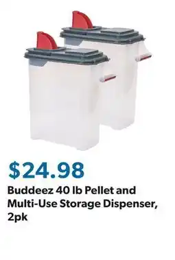 Sam's Club Buddeez 40 lb Pellet and Multi-Use Storage Dispenser, 2pk offer