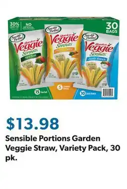 Sam's Club Sensible Portions Garden Veggie Straw, Variety Pack, 30 pk offer
