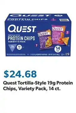 Sam's Club Quest Tortilla-Style 19g Protein Chips, Variety Pack, 14 ct offer