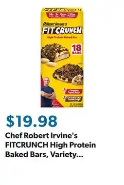 Sam's Club Chef Robert Irvine's FITCRUNCH High Protein Baked Bars, Variety Pack, 1.62 oz. 18 ct offer