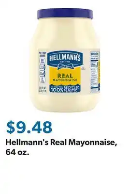 Sam's Club Hellmann's Real Mayonnaise, 64 oz offer