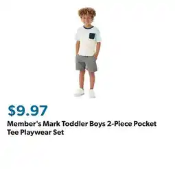 Sam's Club Member's Mark Toddler Boys 2-Piece Pocket Tee Playwear Set offer