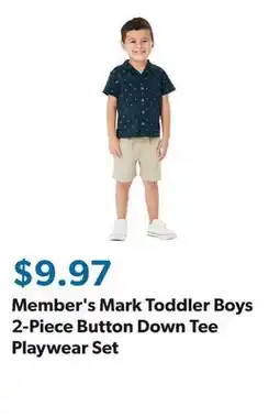 Sam's Club Member's Mark Toddler Boys 2-Piece Button Down Tee Playwear Set offer