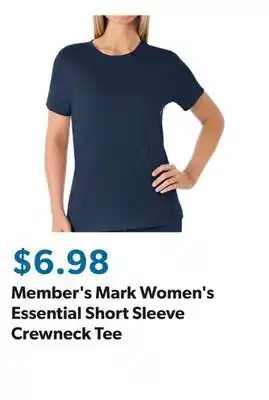 Sam's Club Member's Mark Women's Essential Short Sleeve Crewneck Tee offer