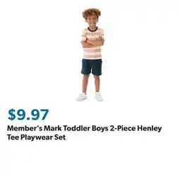 Sam's Club Member's Mark Toddler Boys 2-Piece Henley Tee Playwear Set offer