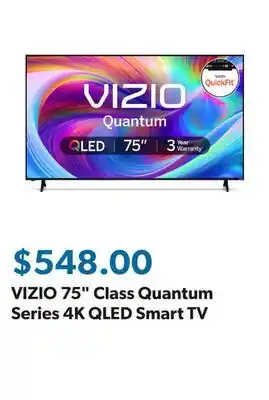 Sam's Club VIZIO 75 Class Quantum Series 4K QLED Smart TV offer