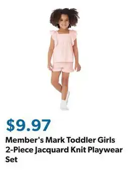Sam's Club Member's Mark Toddler Girls 2-Piece Jacquard Knit Playwear Set offer
