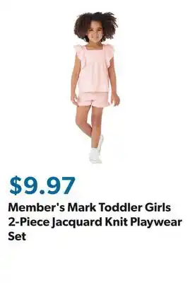 Sam's Club Member's Mark Toddler Girls 2-Piece Jacquard Knit Playwear Set offer