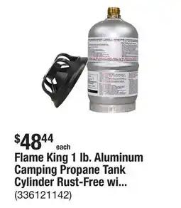 The Home Depot Flame King 1 lb. Aluminum Camping Propane Tank Cylinder Rust-Free with Premium OPD Valve offer