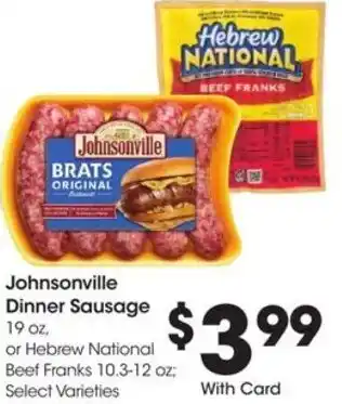 Kroger Johnsonville Dinner Sausage offer