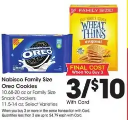 Kroger Nabisco Family Size Oreo Cookies offer