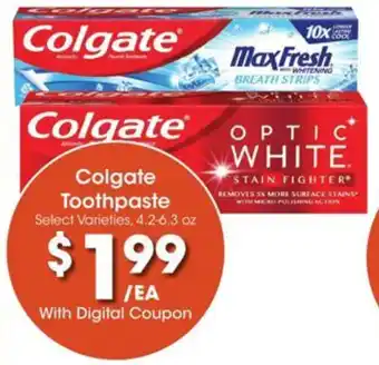 Kroger Colgate Toothpaste offer