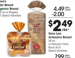 Kroger Sara Lee Artesano Bread offer