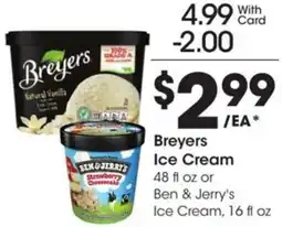 Kroger Breyers Ice Cream offer