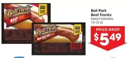 Kroger Ball Park Beef Franks offer