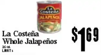 Baja Ranch La Costeña Whole Jalapeños offer