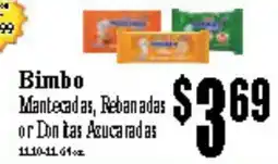 Baja Ranch Bimbo Mantecadas, Rebanadas or Don tas Azucaradas offer