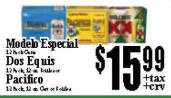 Baja Ranch Model Especial, Dos Equis, Pacifico offer