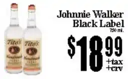 Baja Ranch Johnnie Walker Black Label offer