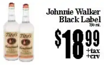 Baja Ranch Johnnie Walker Black Label offer
