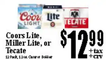 Baja Ranch Coors Lite, Miller Lite, or Tecate offer