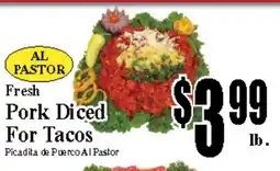 Baja Ranch Fresh Pork Diced For Tacos offer