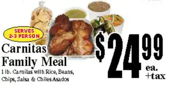Baja Ranch Carnitas Family Meal offer