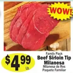Sellers Bros Beef Sirloin Tip Milanesa Milanesa de Res Paquete Familiar offer