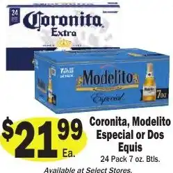 Sellers Bros Coronita, Modelito Especial or Dos Equis offer
