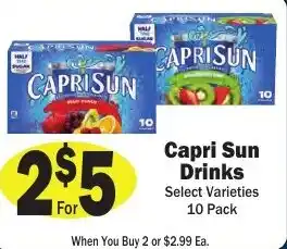 Sellers Bros Capri Sun Drinks offer