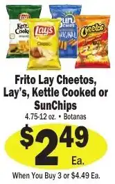 Sellers Bros Frito Lay Cheetos, Lay's, Kettle Cooked or SunChips offer