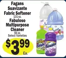 Sellers Bros Fagans Suavizante Fabric Softener, Fabuloso Multipurpose Cleaner offer
