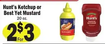 Sellers Bros Hunt's Ketchup or Best Yet Mustard offer