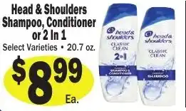Sellers Bros Head & Shoulders Shampoo, Conditioner or 2 In 1 offer