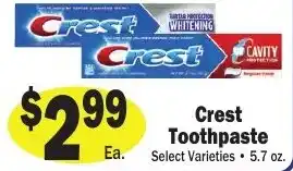 Sellers Bros Crest Toothpaste offer